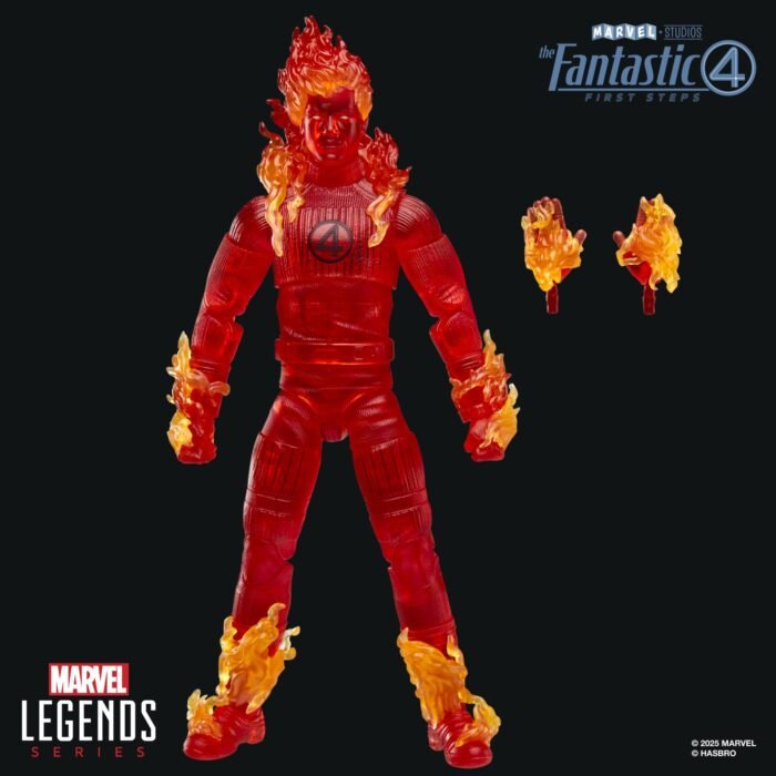 HUMAN TORCH FIGURA 15 CM THE FANTASTIC 4: FIRST STEPS MARVEL LEGENDS SERIES - Imagen 1